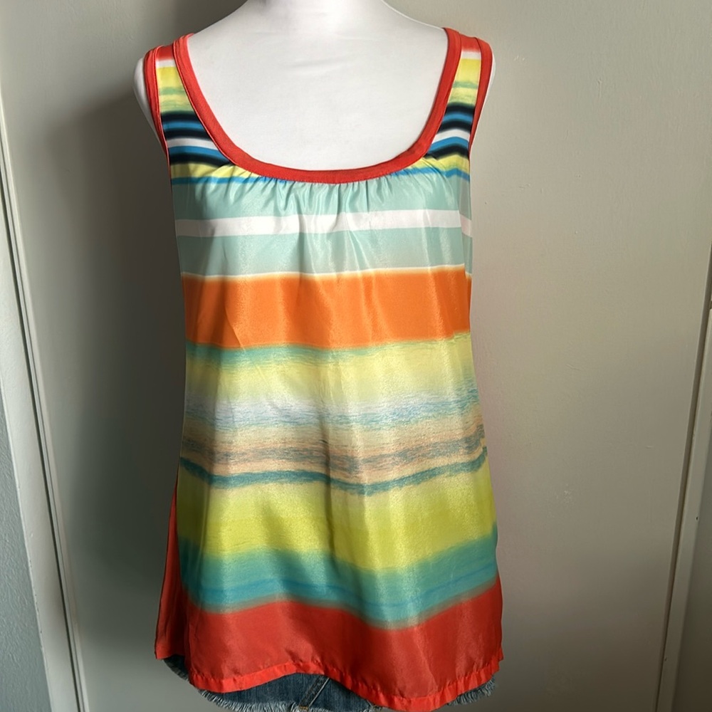 Ted Baker London Women’s Athletic Multicolored Sunset Beach Striped Print